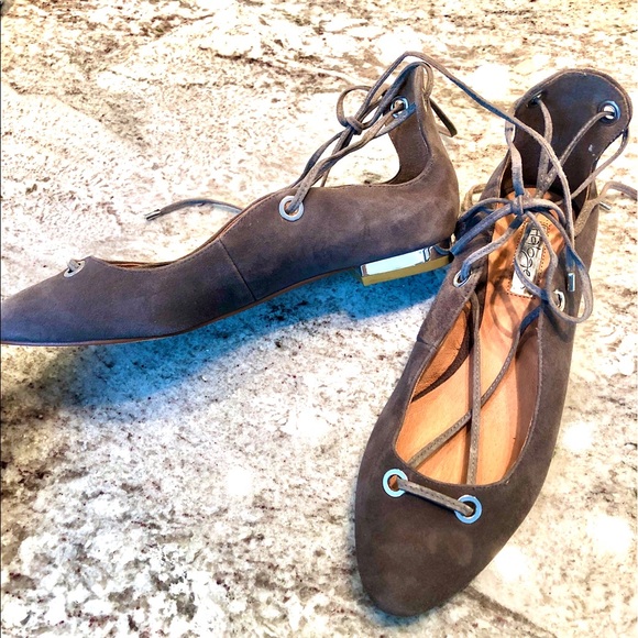 Halogen Suede Hanella-Lea lace up flats - Picture 2 of 4